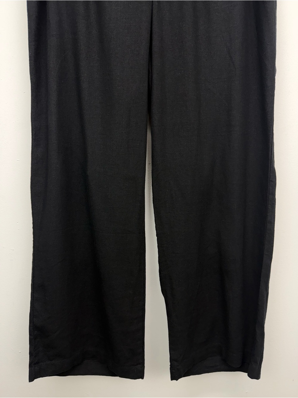 Old Navy size Large Women’s Black Linen Blend Pull On Wide Leg Pants - Picture 3 of 6